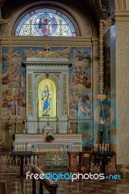 Monza, Italy/europe - October 28 : Altar In The Church Of St Ger… Stock Photo