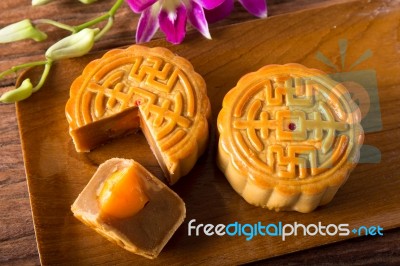 Moon Cake Stock Photo