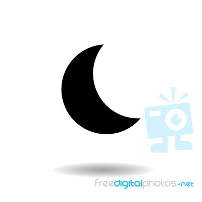 Moon Icon  Illustration Eps10 On White Background Stock Image