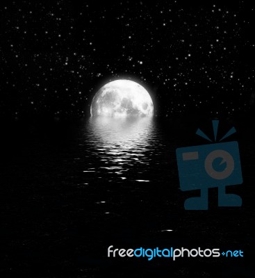 Moon Night Stock Image