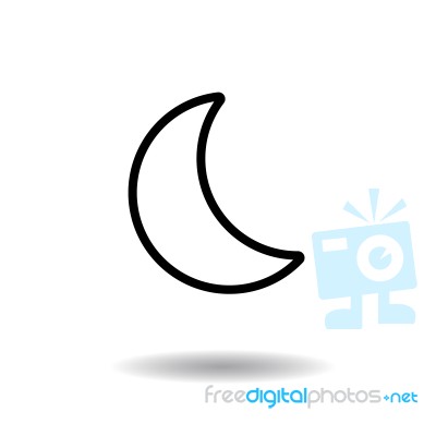 Moon Phase Outline Icon  Illustration Eps10 On White Background Stock Image