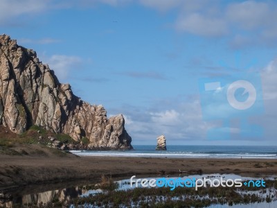 Morro Rock Bay Stock Photo