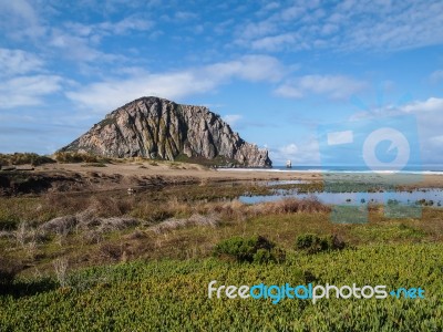 Morro Rock Bay Stock Photo