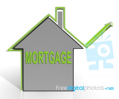 Mortgage House Means Repayments On Property Loan Stock Image