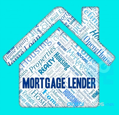Mortgage Lender Shows Finance Financial And Loan Stock Image