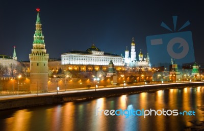 Moscow Kremlin In Russia Stock Photo