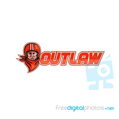 Motorcycle Biker Outlaw Retro Stock Image