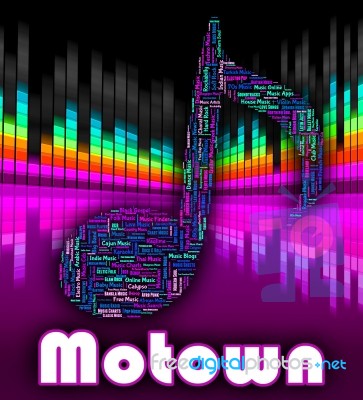 Motown Music Represents Sound Track And Audio Stock Image