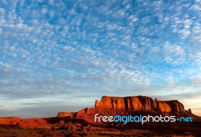 Mottled Sky Over Elephant Rock Stock Photo
