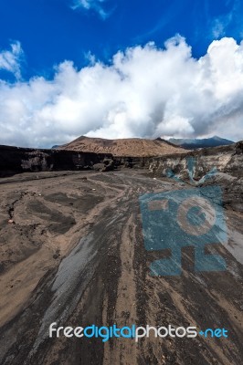 Mount Bromo Volcano (gunung Bromo)in Bromo Tengger Semeru National Park, East Java, Indonesia Stock Photo