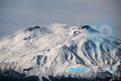 Mount Etna And Its Landscapes Stock Photo