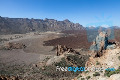 Mount Teide And It's Surrounding Area Stock Photo