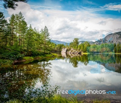 Mountain Lake Stock Photo