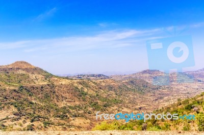 Mountain Landscape In Ethiopia Stock Photo