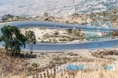 Mountain Landscape In Ethiopia Stock Photo