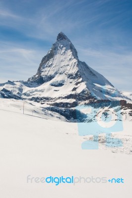 Mountain Matterhorn, Zermatt, Switzerland Stock Photo