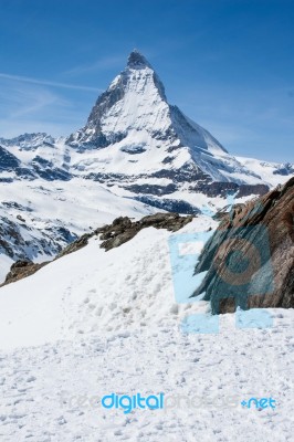 Mountain Matterhorn, Zermatt, Switzerland Stock Photo