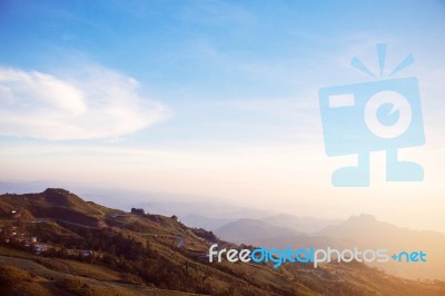 Mountain With Nature In Thailand Stock Photo