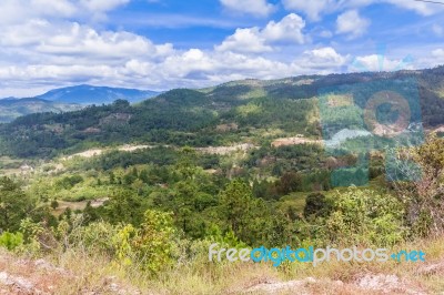 Mountains Landscape And The Road Near Yamaranguila In Honduras Stock Photo