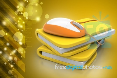 Mouse With File Folder Stock Image