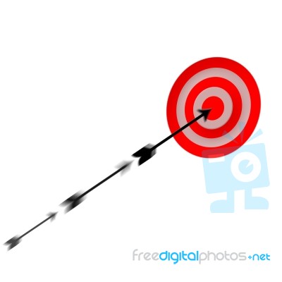 Moving Arrow To Target Stock Image