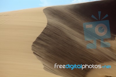 Moving Dunes In Mui Ne, Vietnam Stock Photo