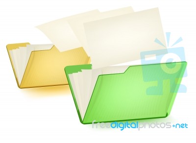 Moving Files Stock Image