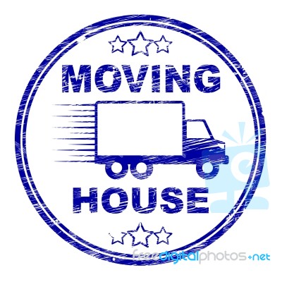 Moving House Shows Buy New Home And Bungalow Stock Image