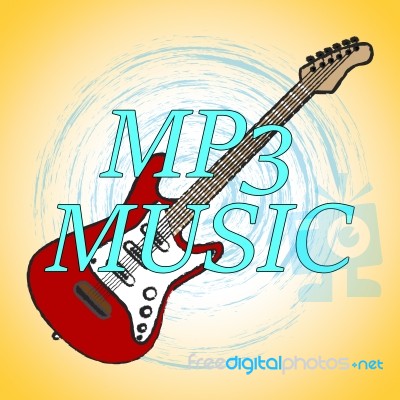 Mp3 Music With Melody Listening And Sound Track Stock Image