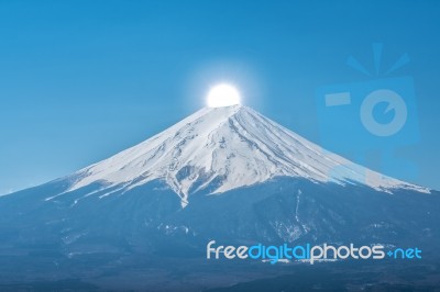 Mt. Fuji In Autumn At Kawaguchiko Lake Snow Landscape,mt. Fuji Is Famous Japan Mountain,tourist People Call Mt. Fuji As Fuji, Fujisan, Fujiyama, Fuji-san,japan Stock Photo