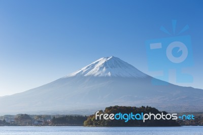 Mt. Fuji With Lake. Kawaguchi-ko. Yamanashi. Japan Stock Photo