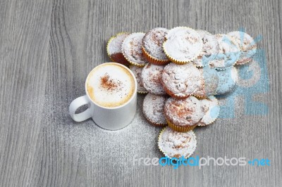 Muffins And Coffee In The Morning Stock Photo