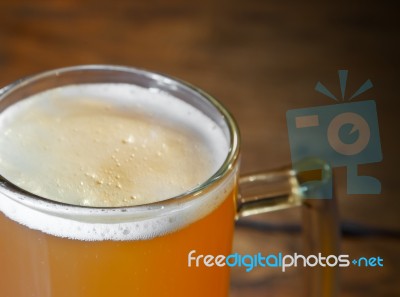 Mug Of Beer On The Table Stock Photo