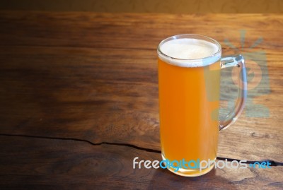 Mug Of Beer On The Table Stock Photo