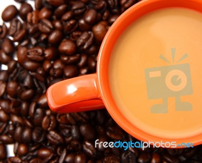 Mug Of Brewed Coffee Stock Photo