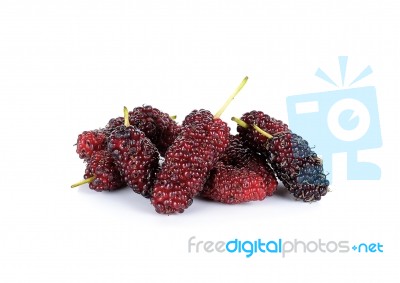 Mulberry Isolated On The White Background Stock Photo