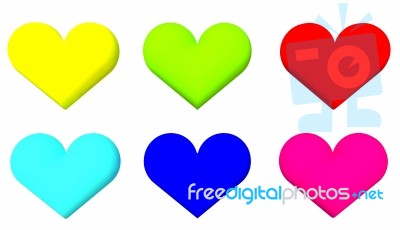 Multi Colored Heart Stock Image