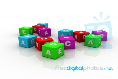 Multicolor Cubes Alp Stock Image