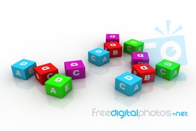 Multicolor Cubes Alp Stock Image