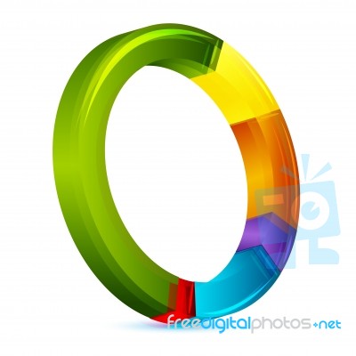 Multicolor Donut Chart Stock Image