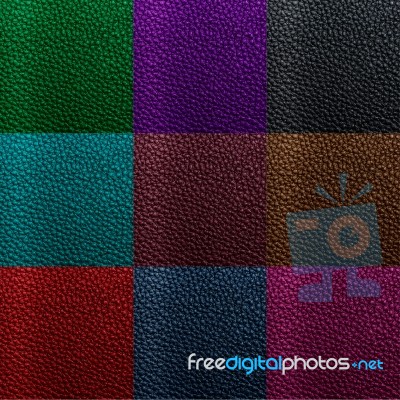 Multicolor Leather Texture Stock Photo