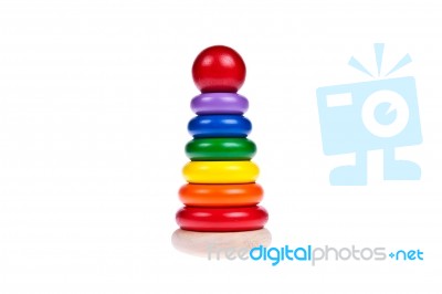 Multicolor Wooden Toy Stock Photo