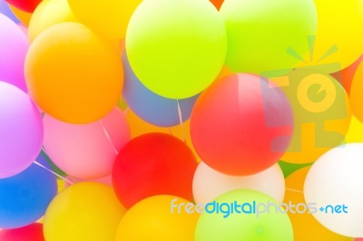 Multicolored Balloon Background Stock Photo