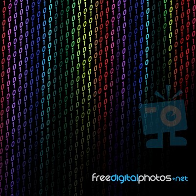 Multicolored Binary Background Stock Image