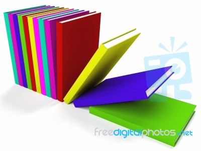 Multicolored Books Stock Photo