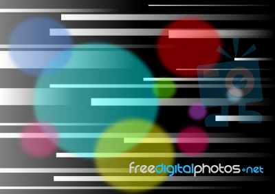 Multicolored Circle And White Line Stock Image