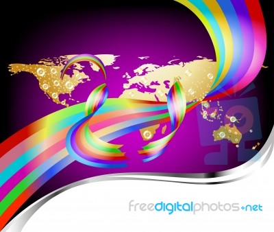 Multicolored Global Background Stock Image