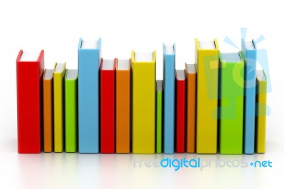 Multicolored Hardback Books Stock Image