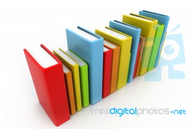 Multicolored Hardback Books Stock Image