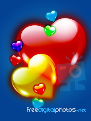 Multicolored Heart Stock Image